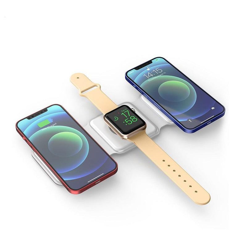 Carregador Magnético 3 em 1 Portátil Para iPhone, Apple Watch e Airpods - Smart Pear