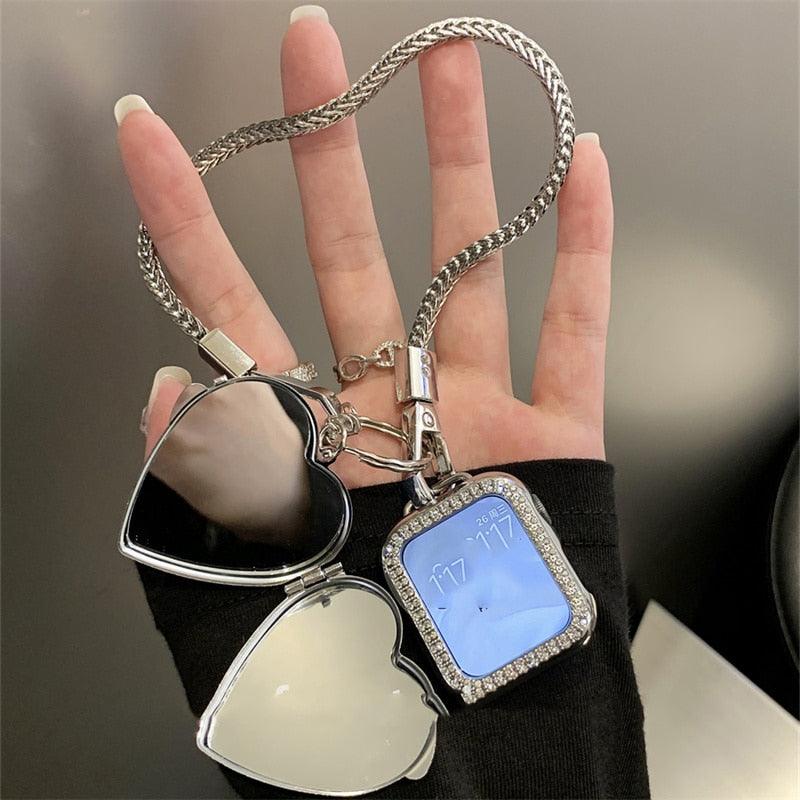 Case Bracelete Love Heart com Espelho para Apple Watch - Smart Pear