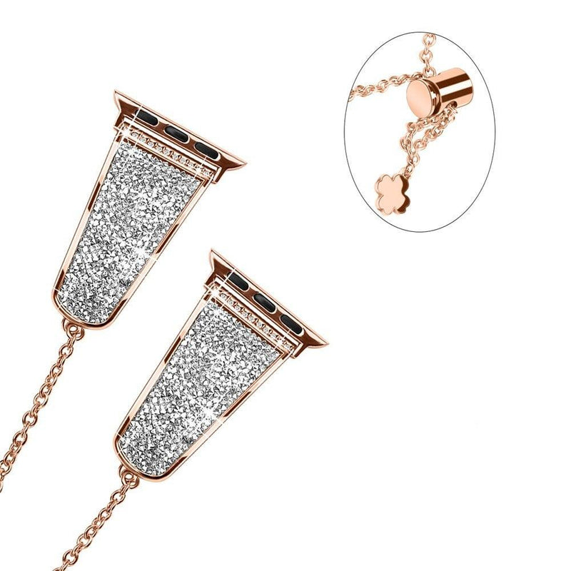 Bracelete Diamantes Luxo Ajustável Apple Watch - Smart Pear