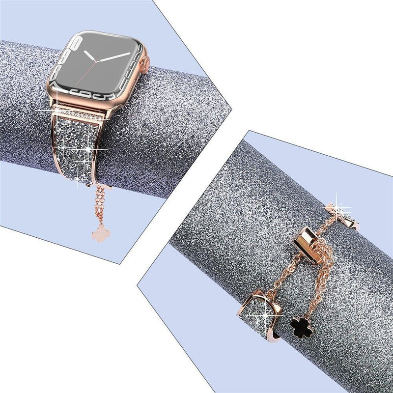 Bracelete Diamantes Luxo Ajustável Apple Watch - Smart Pear