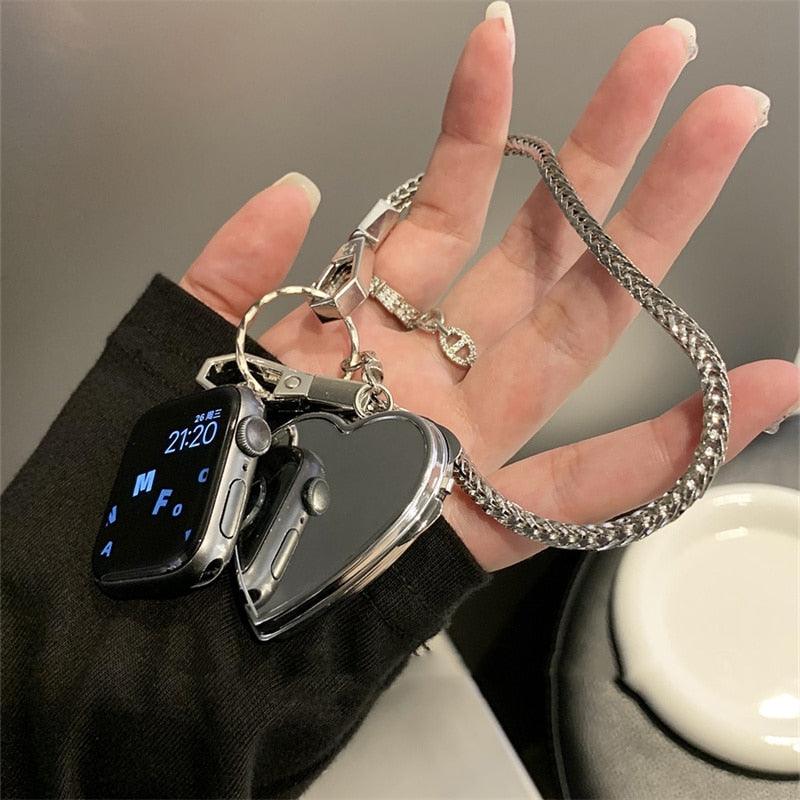Case Bracelete Love Heart com Espelho para Apple Watch - Smart Pear